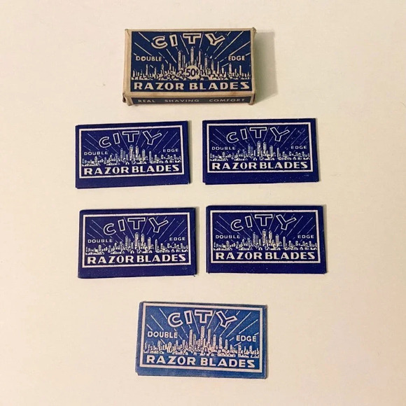 Vintage City Razor Blades Double Edge USA Lot of  5 - Picture 1 of 16